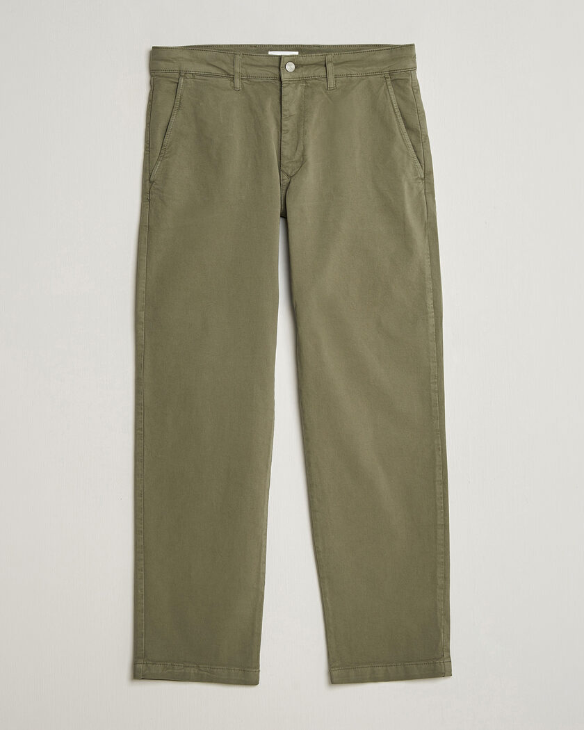 NN07 Aden Regular Fit Chinos Capers Green – Grønn