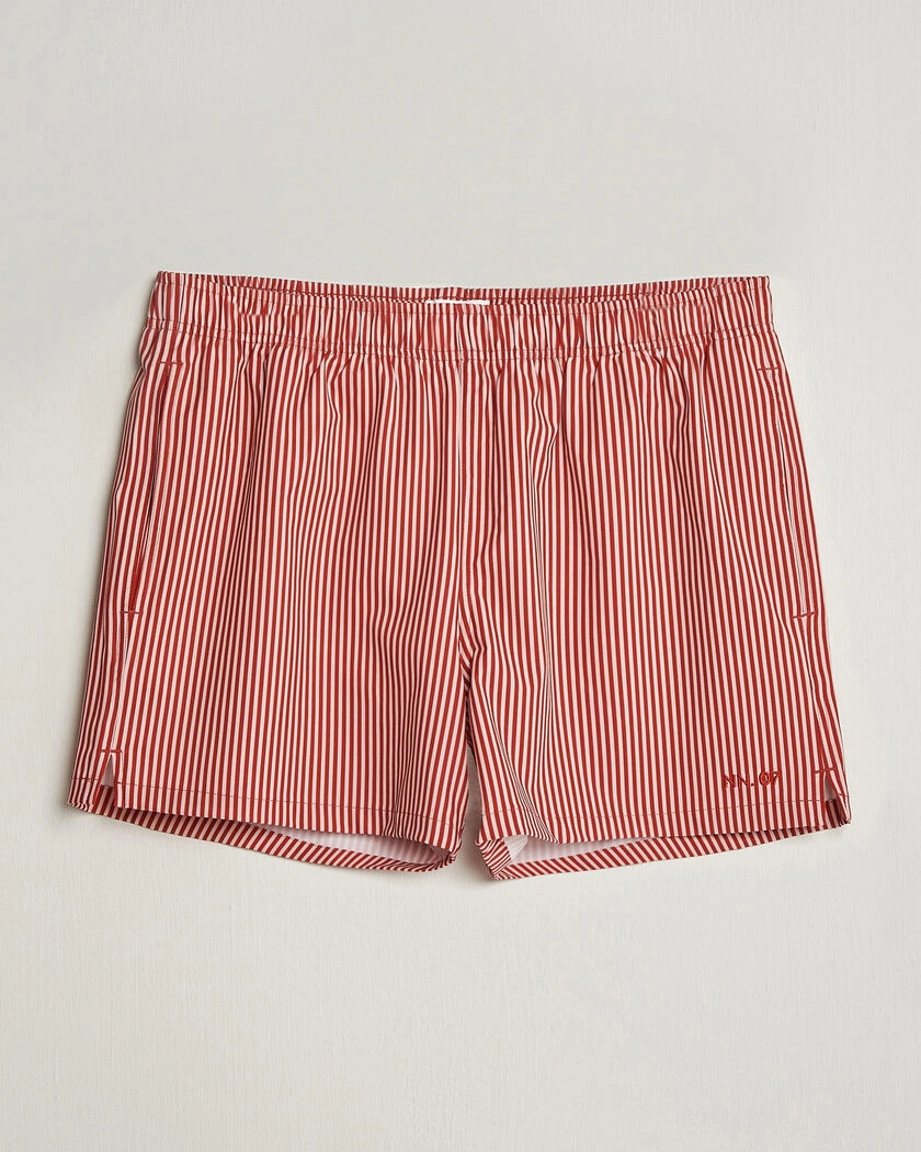 NN07 Holiday Swimshorts Red/White – Rød