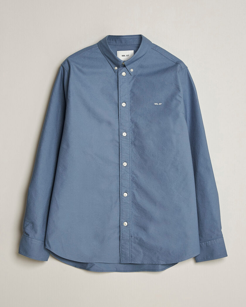 NN07 Colby Oxford Shirt Stone Blue – Blå