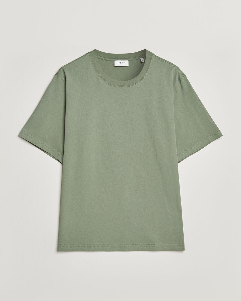 NN07 Jett Washed Crew Neck T-Shirt Sea Spray Green – Grønn