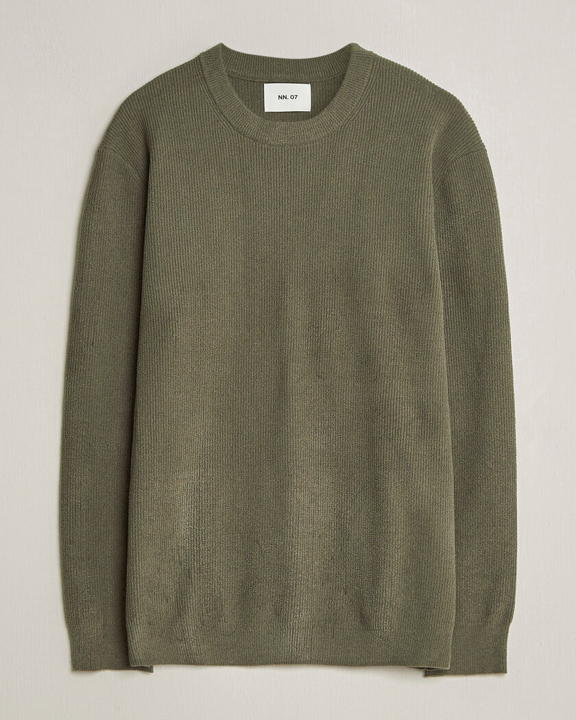NN07 Danny Knitted Sweater Capers Green – Grønn