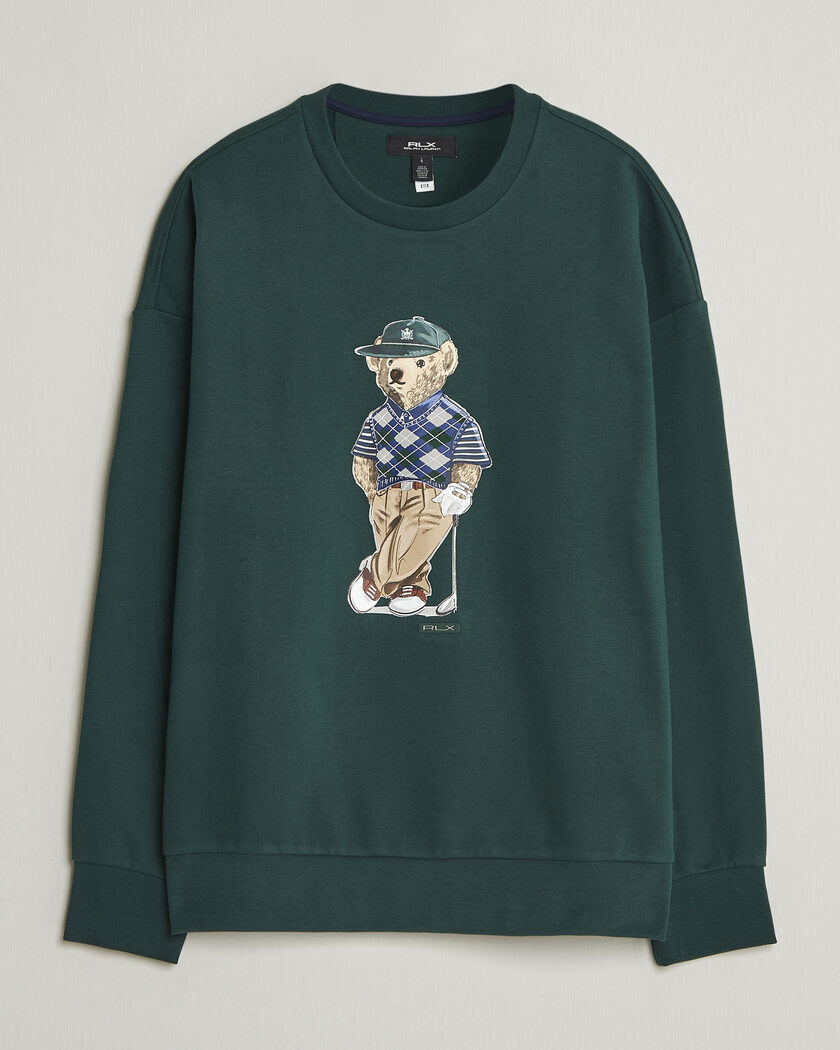RLX Ralph Lauren Loopback Terry Bear Sweatshirt Moss Agate – Grønn