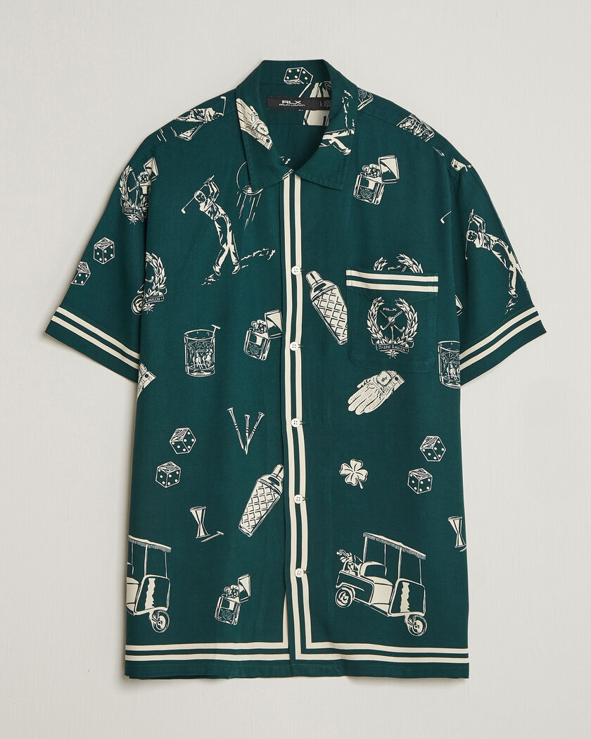 RLX Ralph Lauren Short Sleeve Golf Shirt Par-Tee on the Greens – Grønn