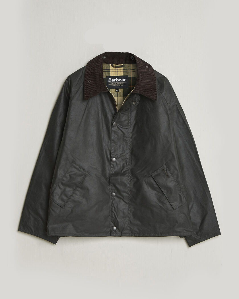 Barbour Heritage Oversize Transport Wax Jacket Sage – Grønn