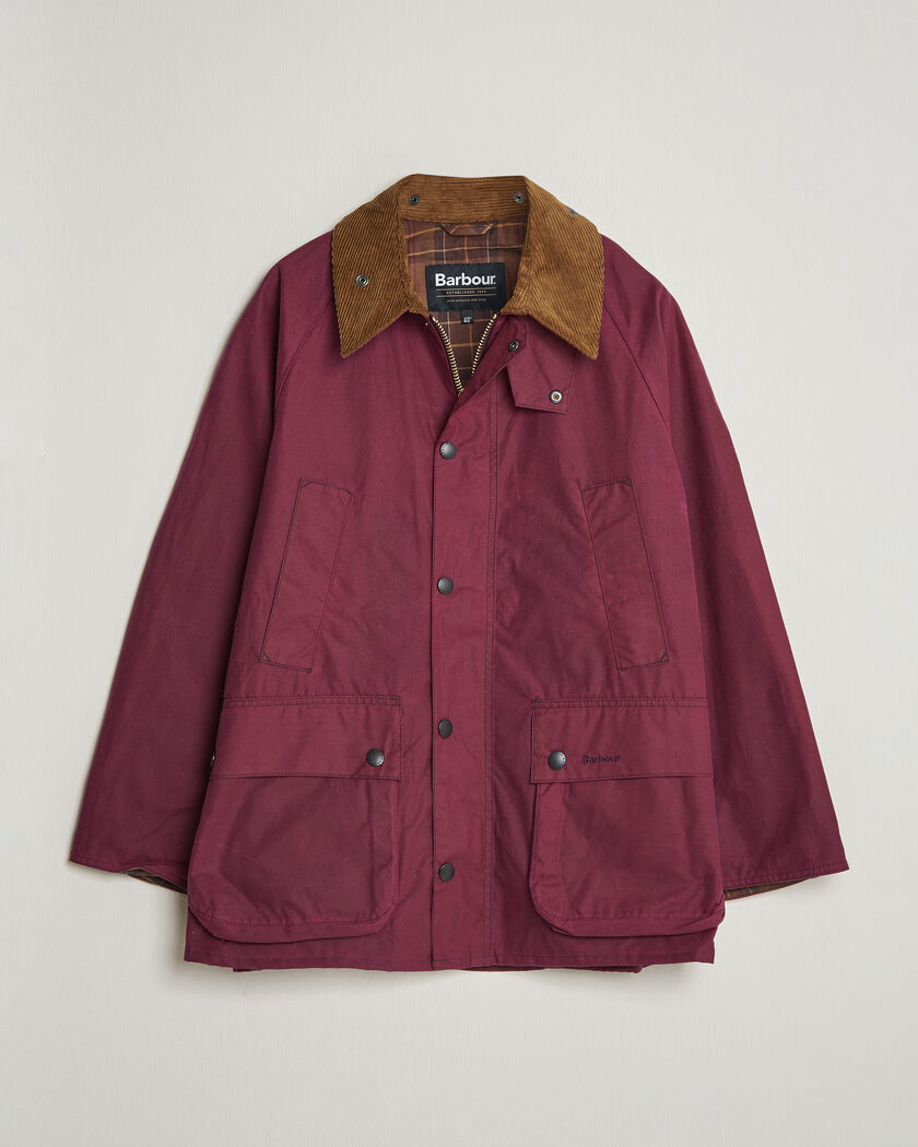 Barbour Heritage Oversize Bedale Wax Jacket Wine – Lilla