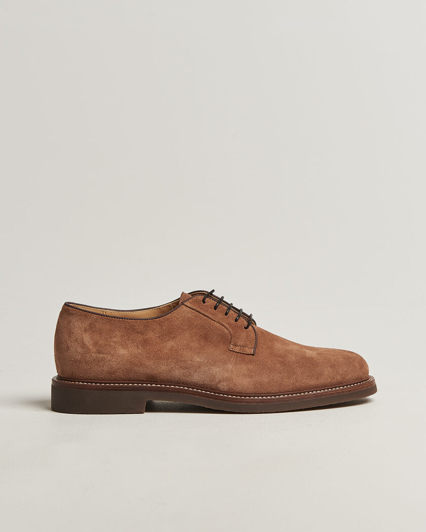 Brunello Cucinelli Derby Shoes Brown Suede – Brun