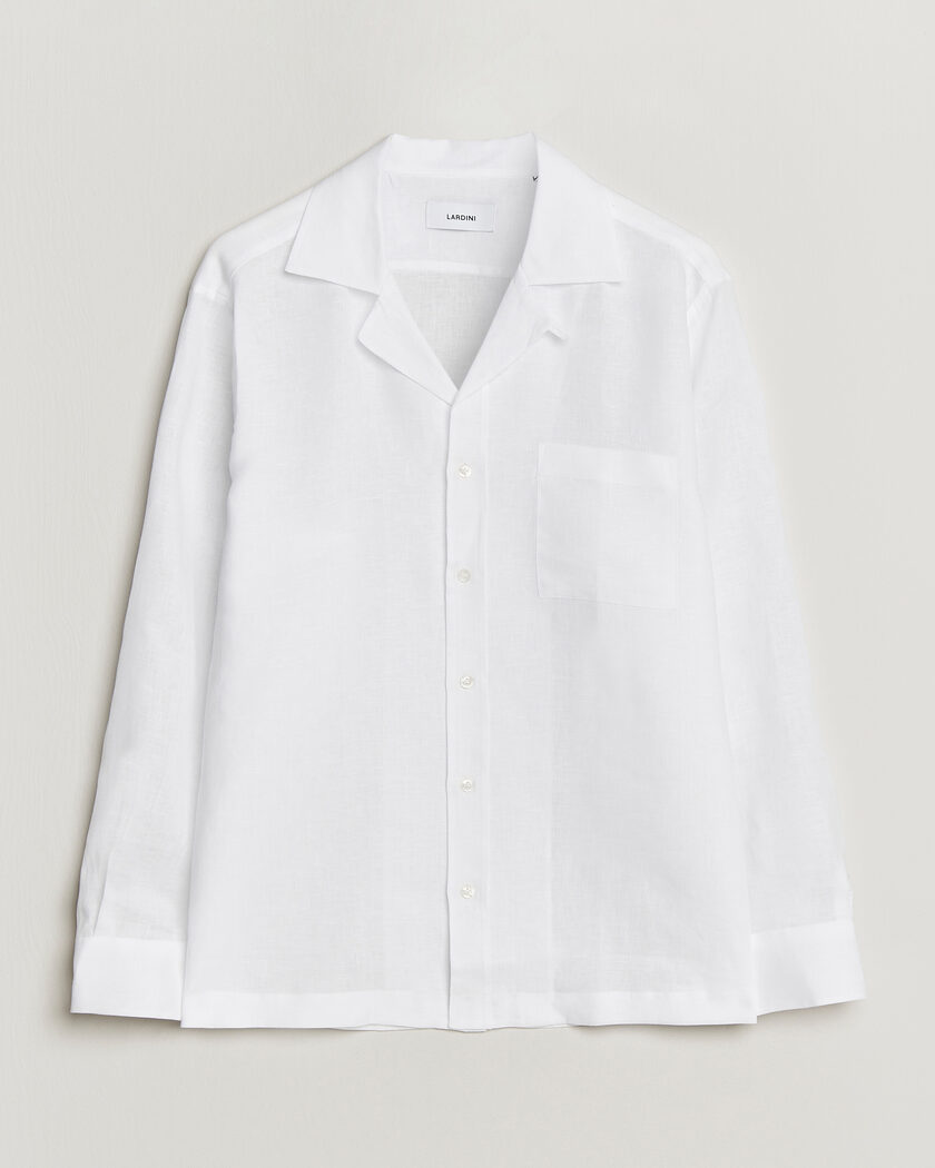 Lardini Paul Linen Resort Shirt White – Hvit