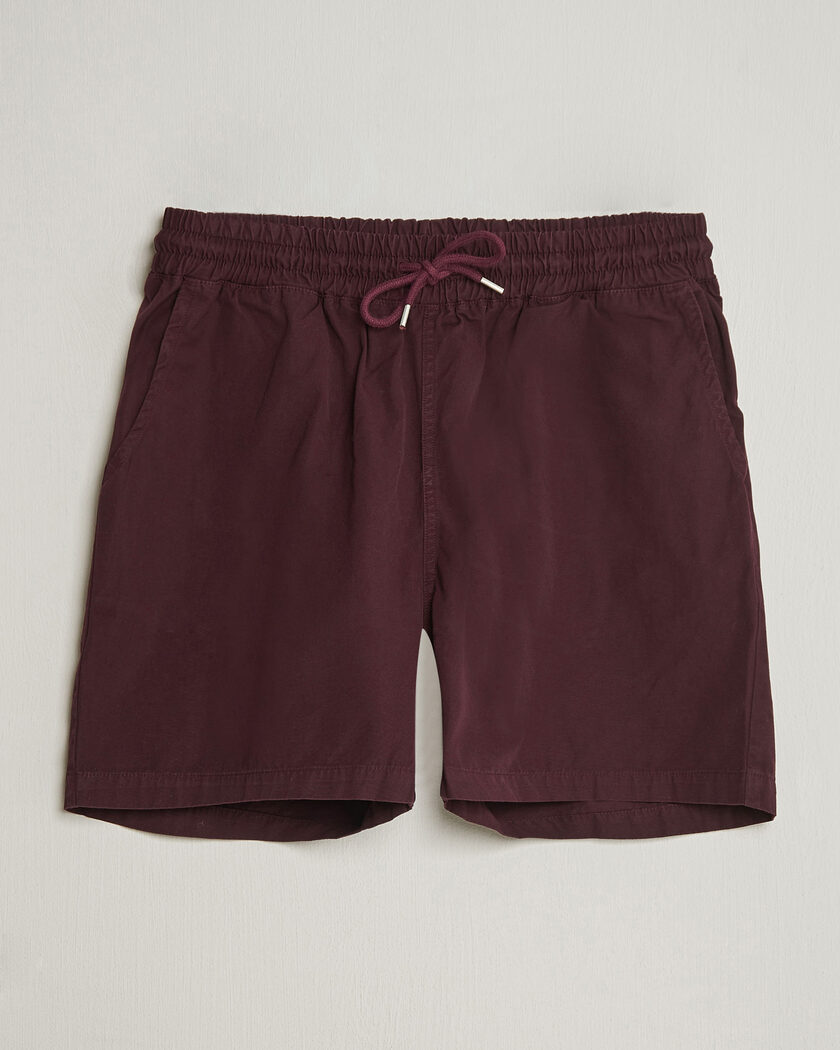 Colorful Standard Classic Organic Twill Drawstring Shorts Oxblood Red – Rød