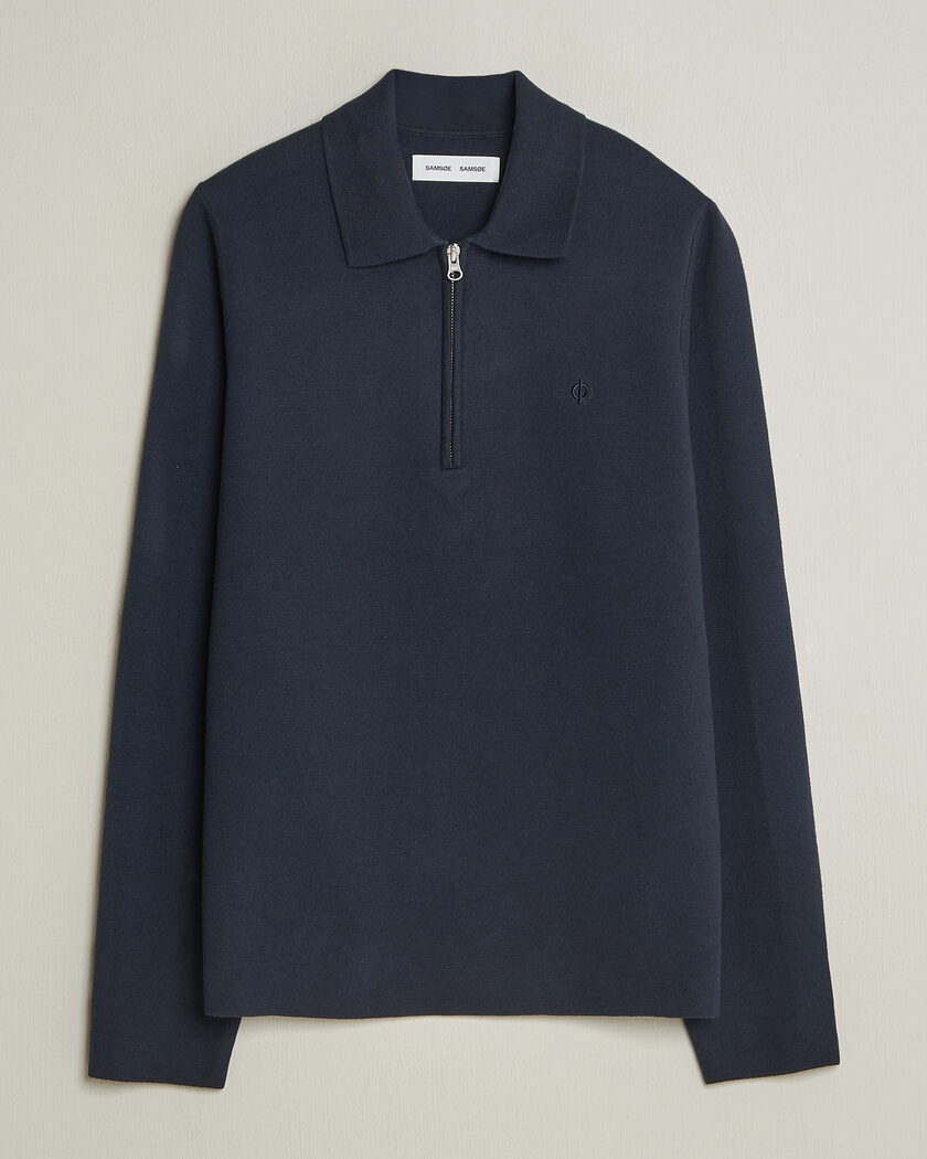 Colorful Standard Classic Organic Half-Zip Navy Blue hos CareOfCarl.no