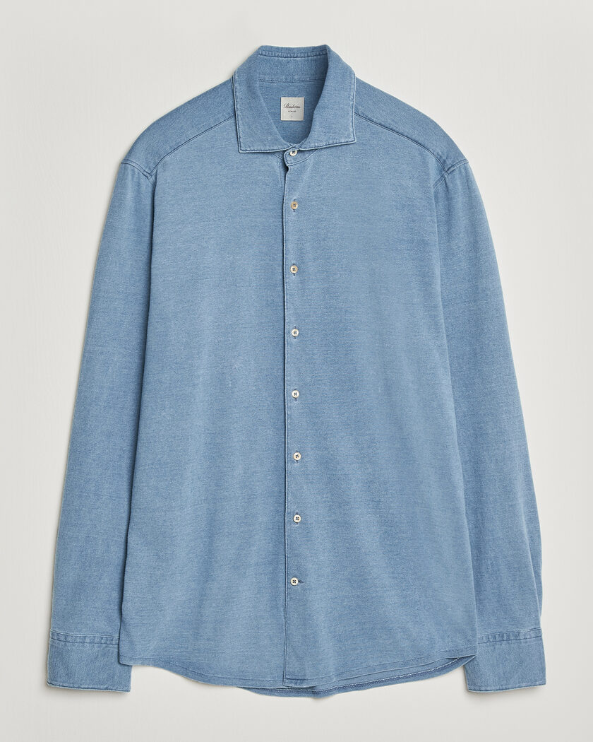 Stenströms Jersey Denim Shirt Blue – Blå
