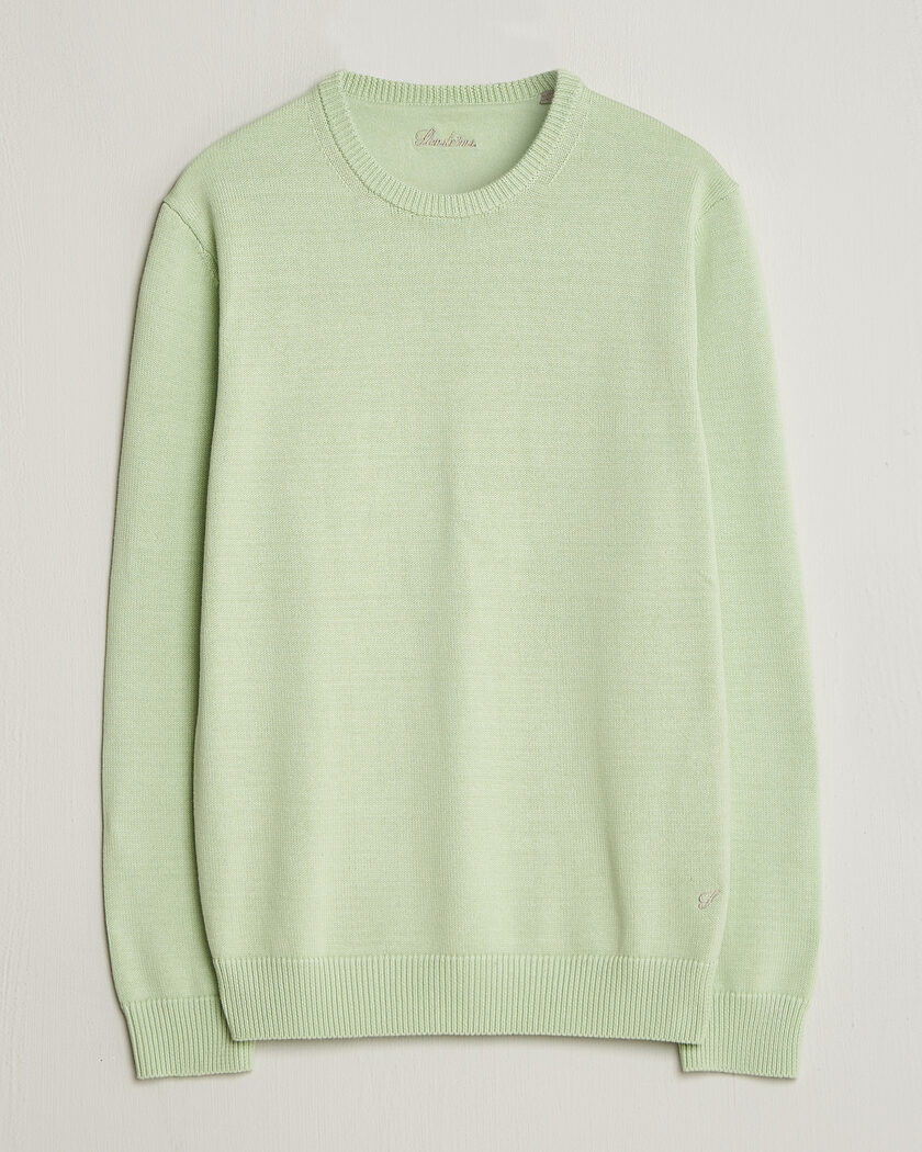 Stenströms Organic Cotton Knitted Sweater Light Green – Grønn