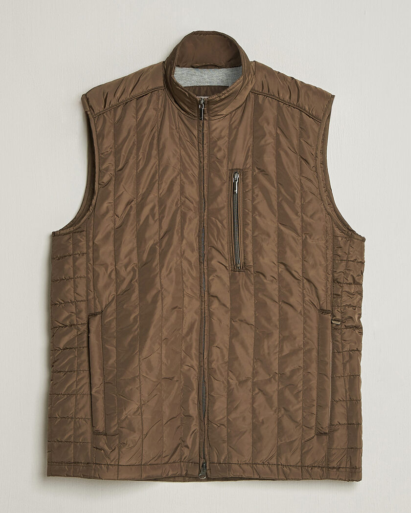 Stenströms Nylon Quilted Light Padded Vest Olive – Grønn