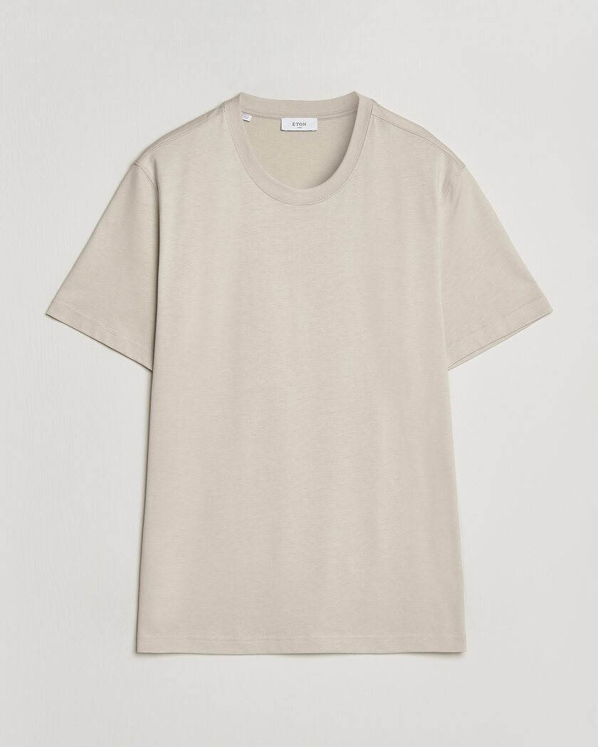 Eton Supima Cotton Crew Neck T-Shirt Beige – Beige