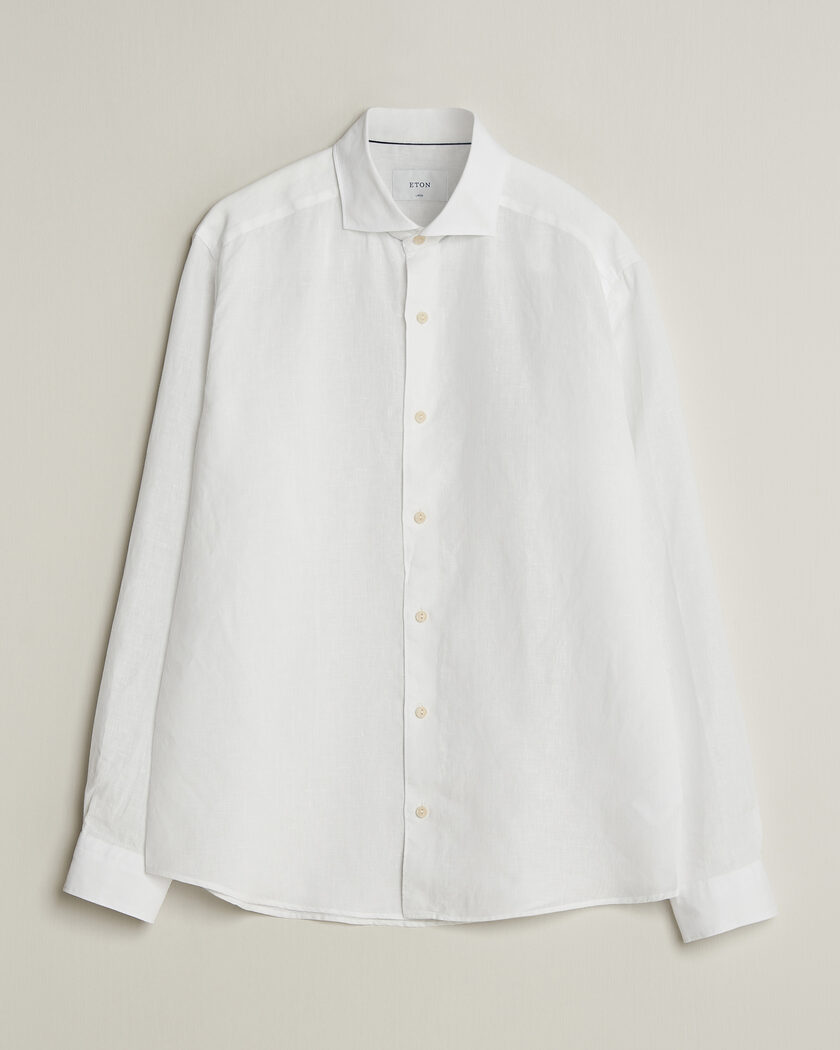 Eton Casual Fit Linen Shirt White – Hvit