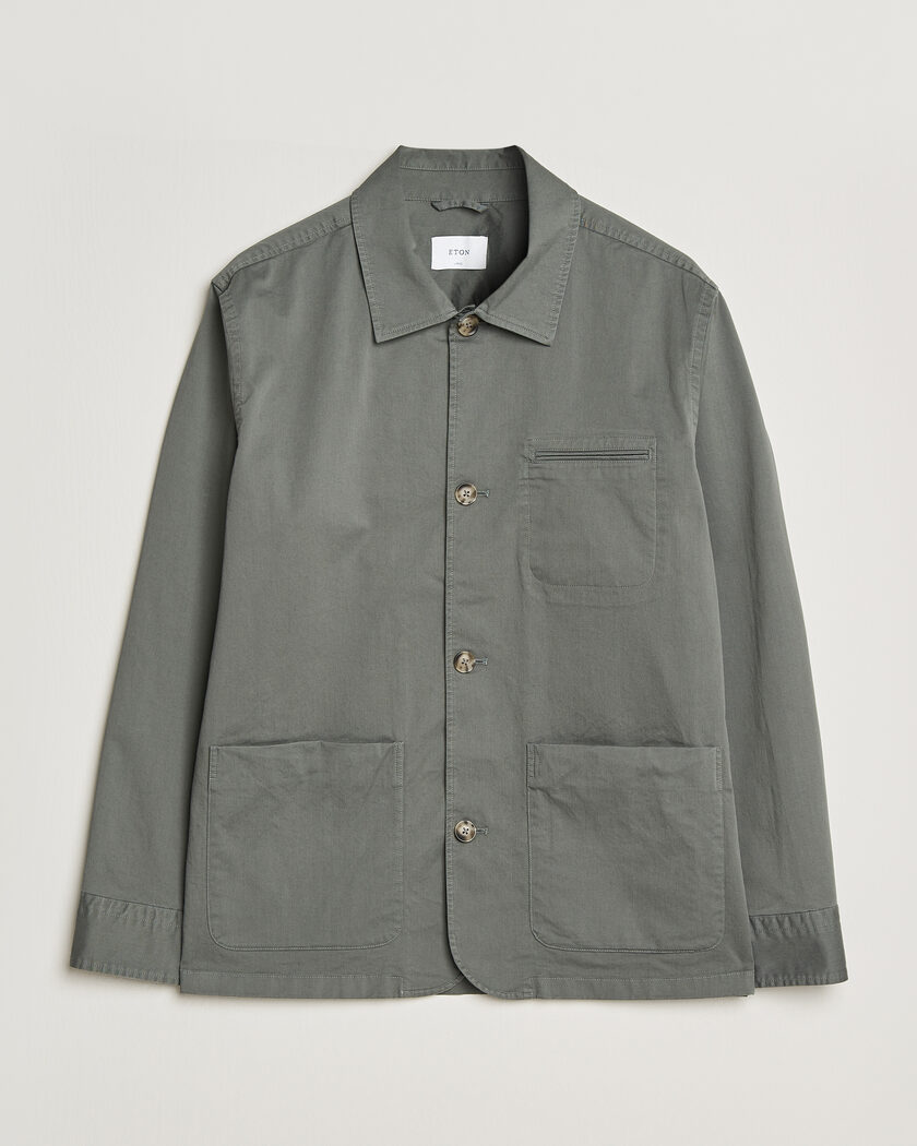  Eton Cotton Chore Jacket Mid Green – Grønn