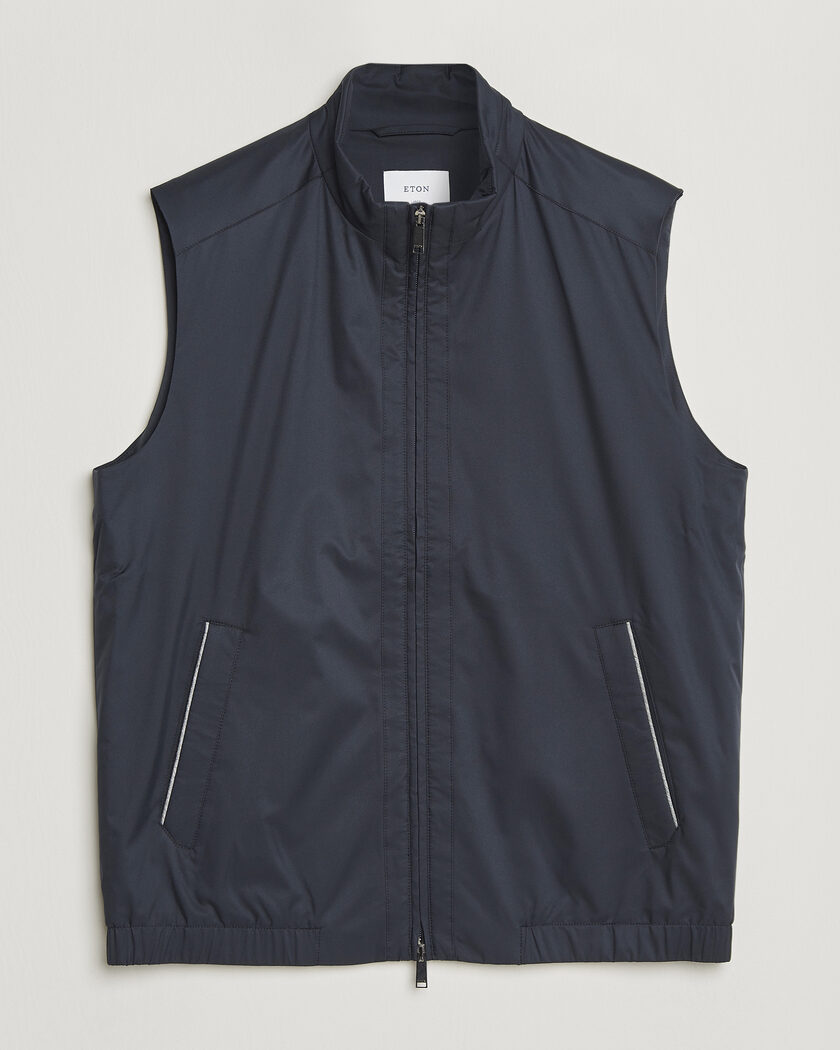 Eton Lightweight Wind Vest Navy Blue – Blå