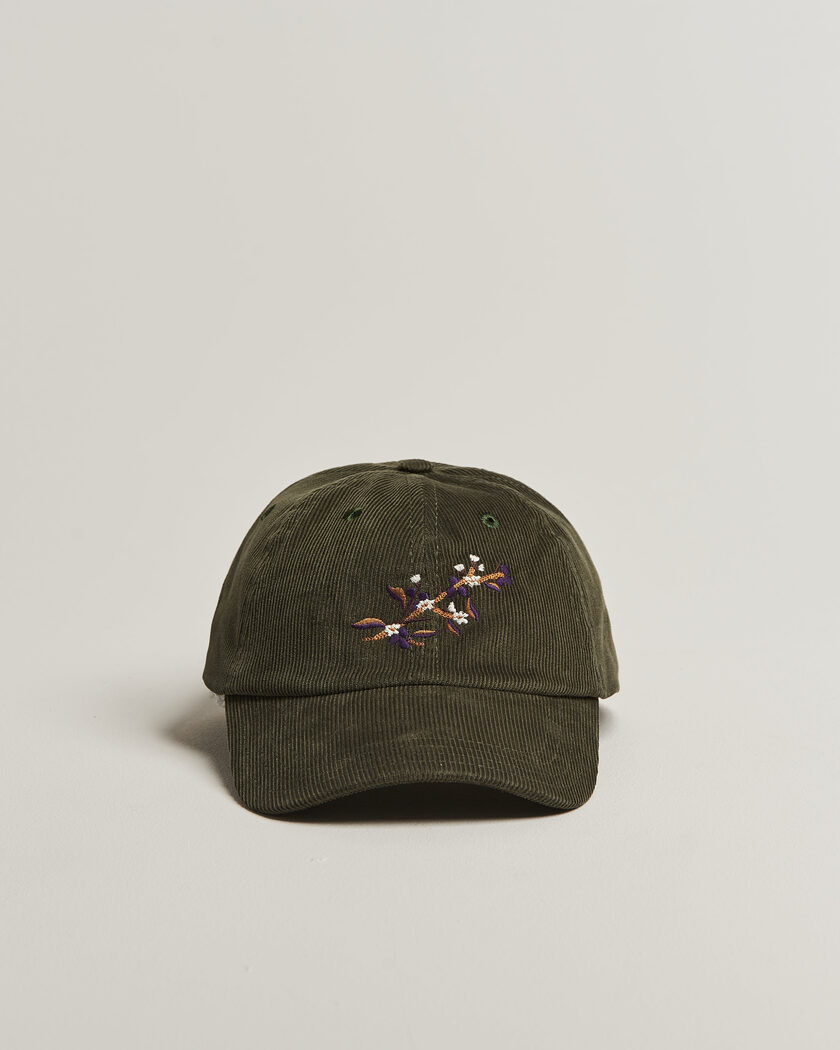 Drake's Blackthron Needlecord Baseball Cap Olive – Grønn