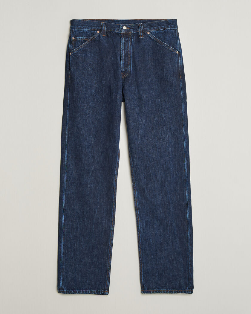 Drake's 5-Pocket Japanese Selvedge Denim Stone Wash – Blå
