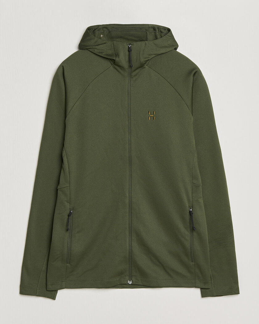 Haglöfs Korp Mid Fleece Hood Seaweed Green – Grønn