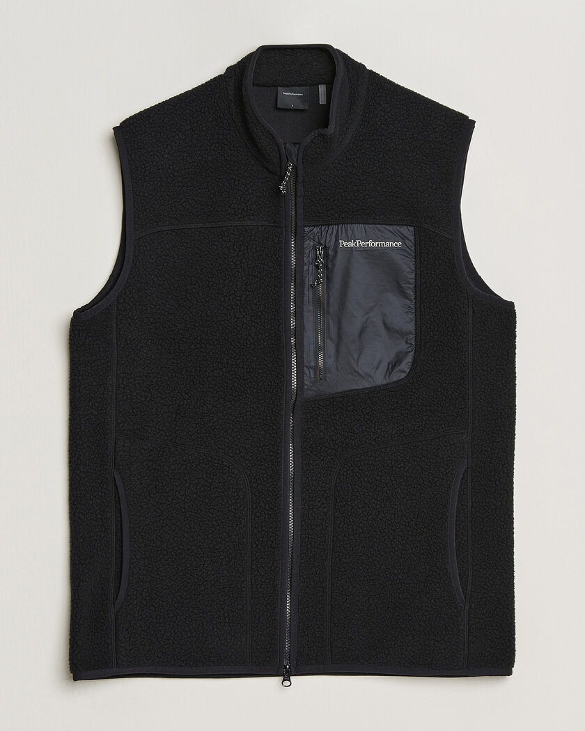 Peak Performance Nature Rush Pile Vest Black – Svart