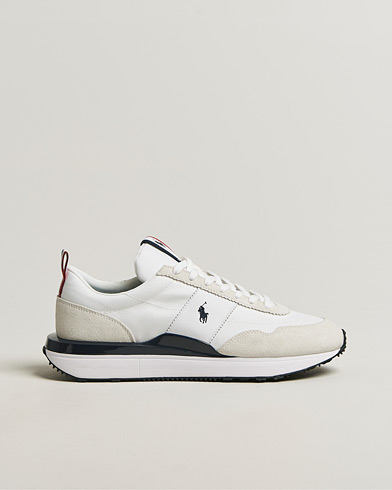 Polo Ralph Lauren Train 89 Suede Sneakers White/Navy/Red – Hvit