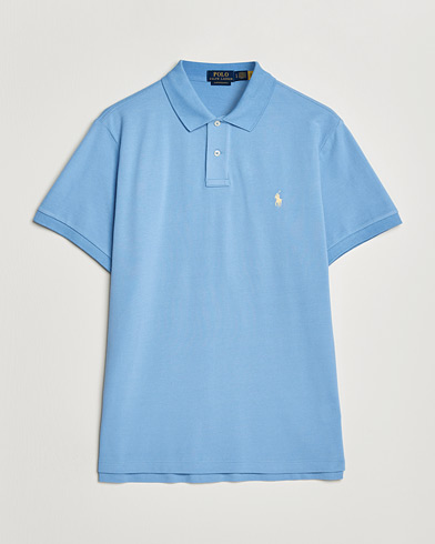 Polo Ralph Lauren Custom Slim Fit Polo Bristol Blue – Blå