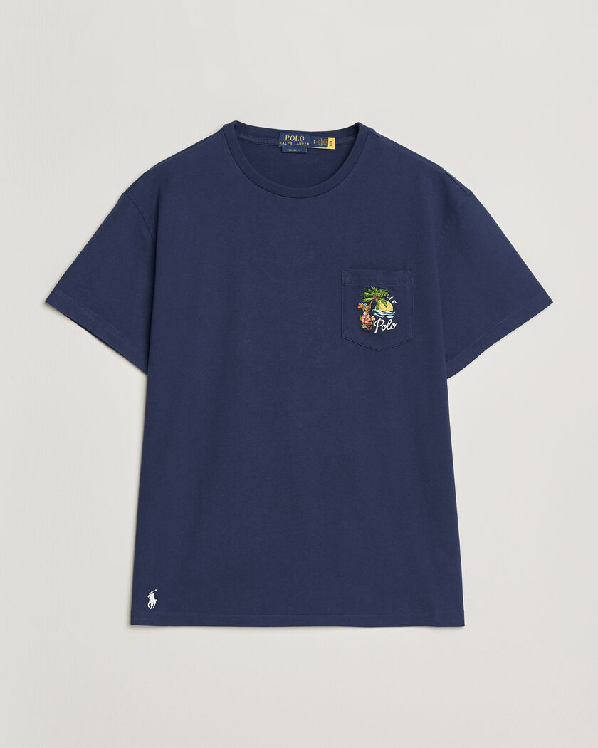 Polo Ralph Lauren Jersey Printed T-Shirt Dark Cobalt – Blå