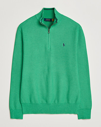 Polo Ralph Lauren Textured Half Zip Palm Green Heather – Grønn