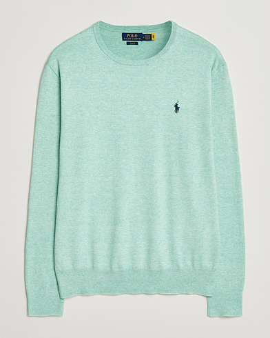 Polo Ralph Lauren Cotton Crew Neck Sweater Green Heather – Grønn