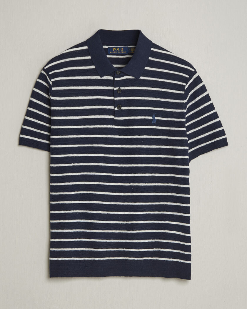 Polo Ralph Lauren Cotton Blend Striped Polo Bright Navy Combo – Flerfarget