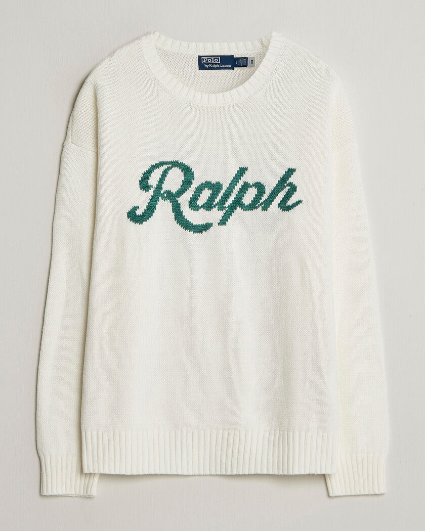 Polo Ralph Lauren Linen Blend Sweater Deckwash White – Hvit