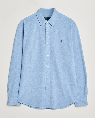 Polo Ralph Lauren Featherweight Mesh Shirt Isle Heather – Blå