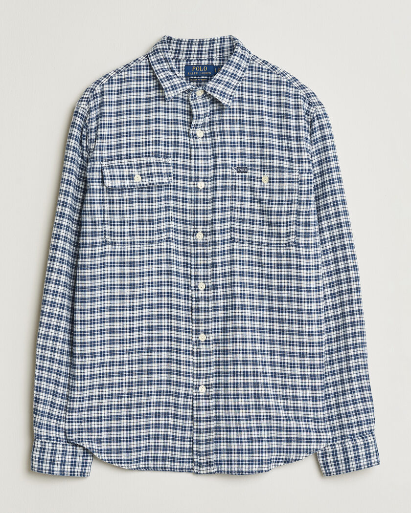 Polo Ralph Lauren Double Faced Oxford Shirt Dark Indigo Cream – Blå