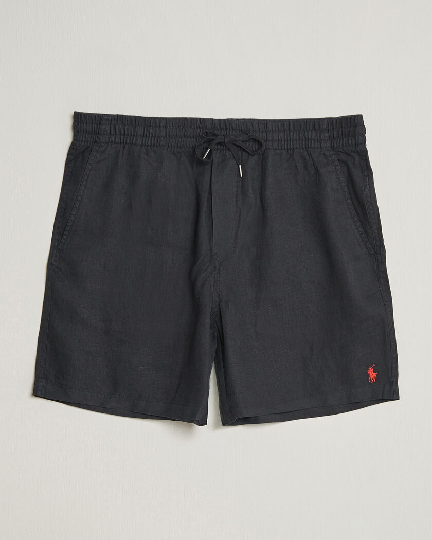Polo Ralph Lauren Dyed Linen Shorts Polo Black – Svart