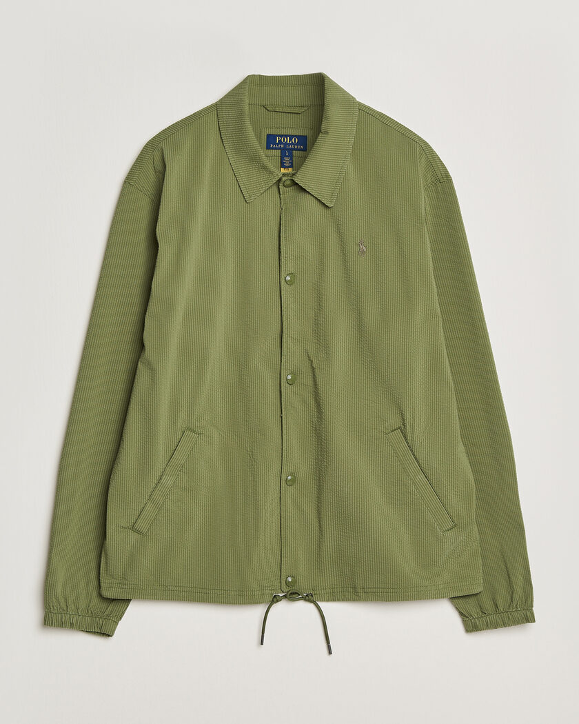 Polo Ralph Lauren Seersucker Windbreaker Jacket Supply Olive – Grønn
