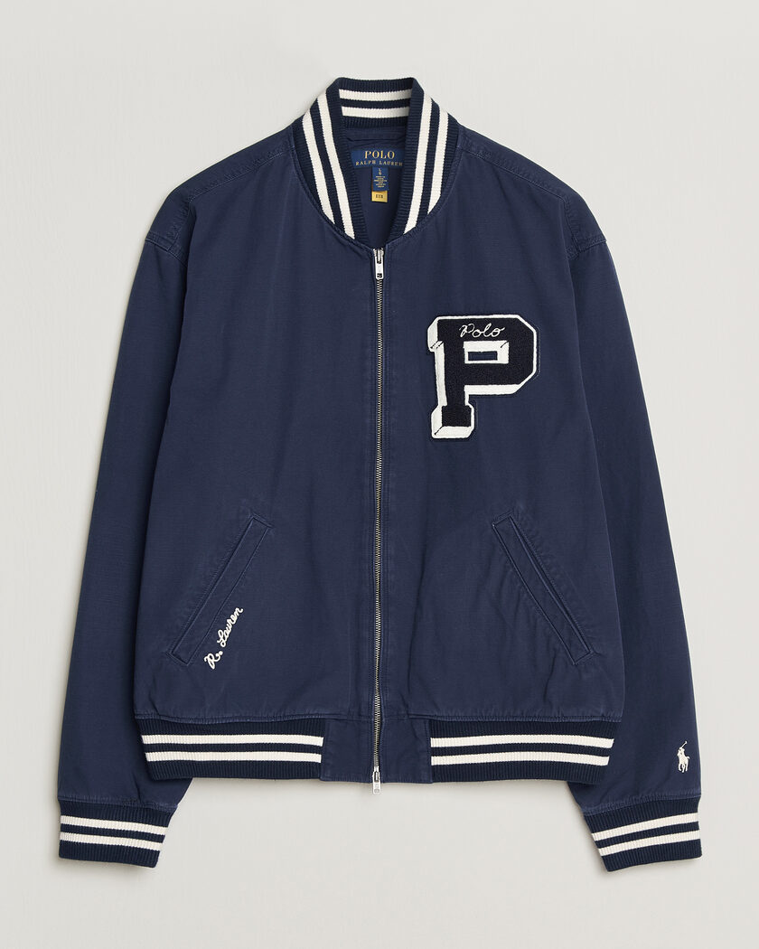 Polo Ralph Lauren Rustic Canvas Bomberjacket Newport Navy – Blå