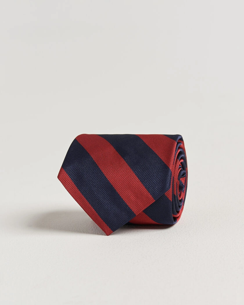 Polo Ralph Lauren Striped Club Tie Navy/Red – Blå