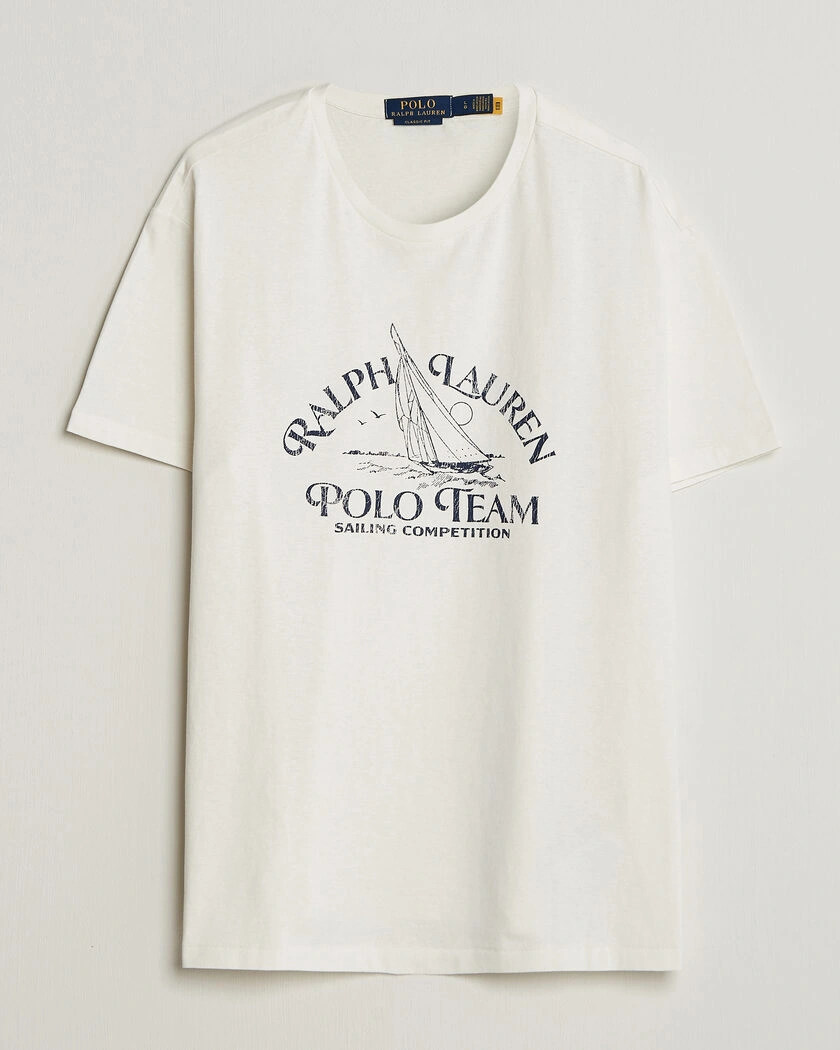 Polo Ralph Lauren Ralph's Beach Club Printed Tee Deckwash White – Hvit