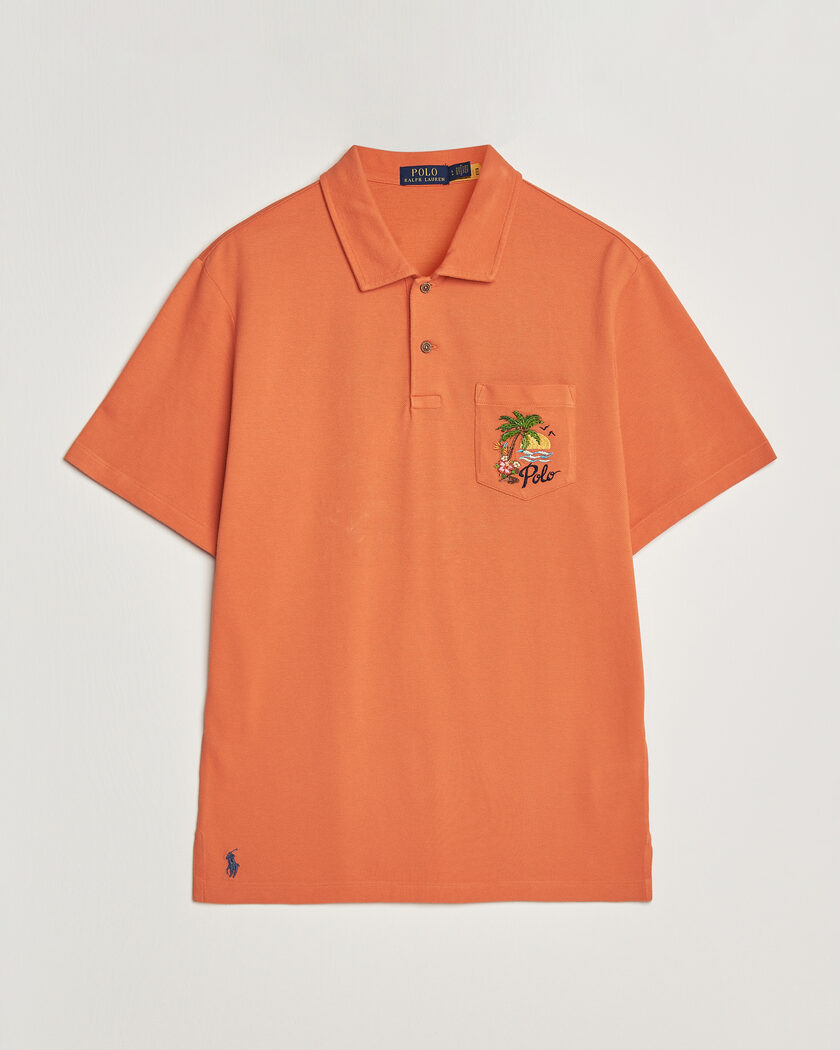 Polo Ralph Lauren Classic Fit Pocket Polo Solar Sky – Oransje