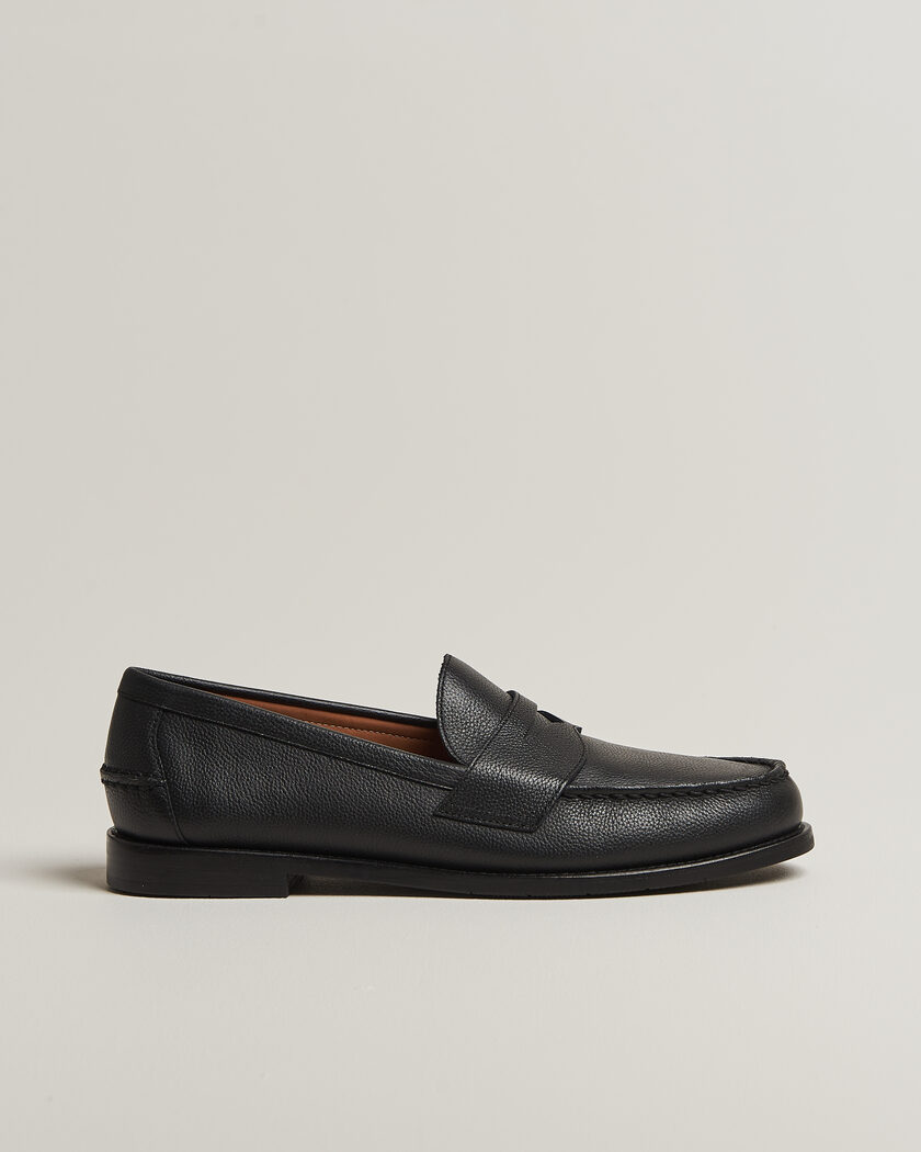Polo Ralph Lauren Alston Penny Loafer Black Pebble Calf – Svart
