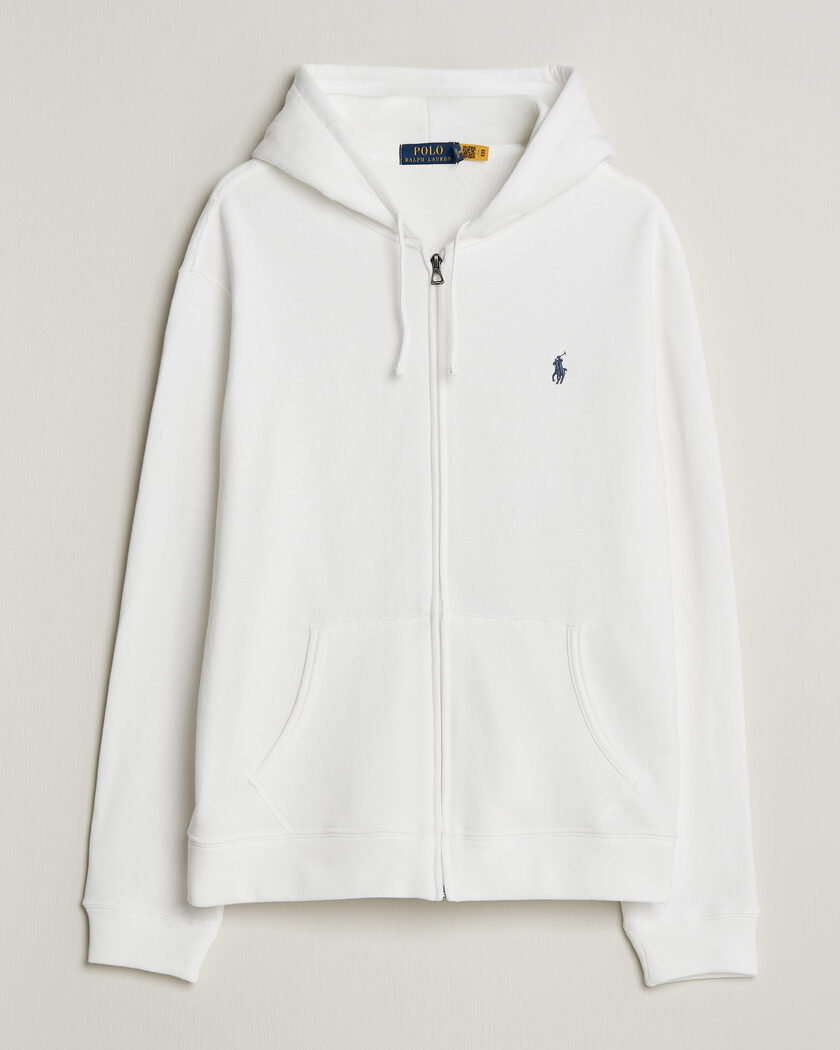 Polo Ralph Lauren Island Terry Full Zip Hoodie White – Hvit