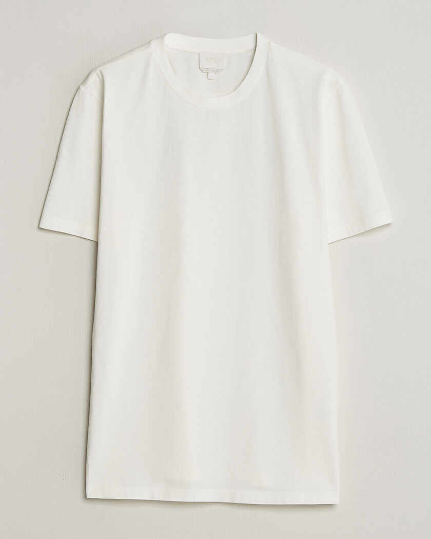 A.P.C. Printed Crew Neck T-Shirt Off White – Hvit