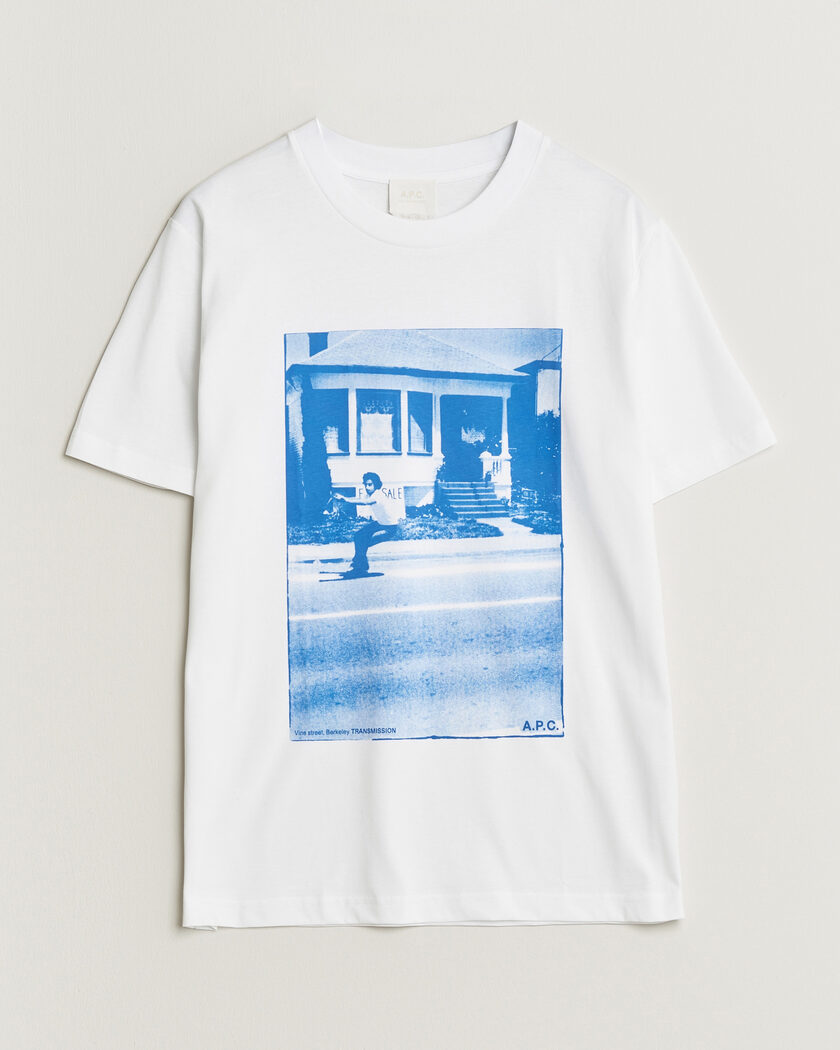 A.P.C. Cali Printed T-Shirt Blue – Blå