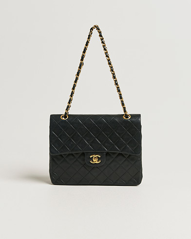 Chanel Pre-Owned Classic Double Flap Medium Lambskin Black – Svart