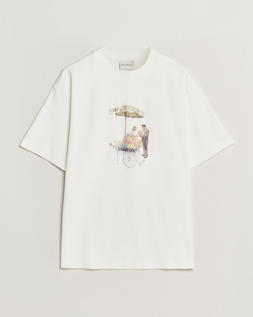 Drôle de Monsieur Fleuriste T-Shirt Off White – Hvit