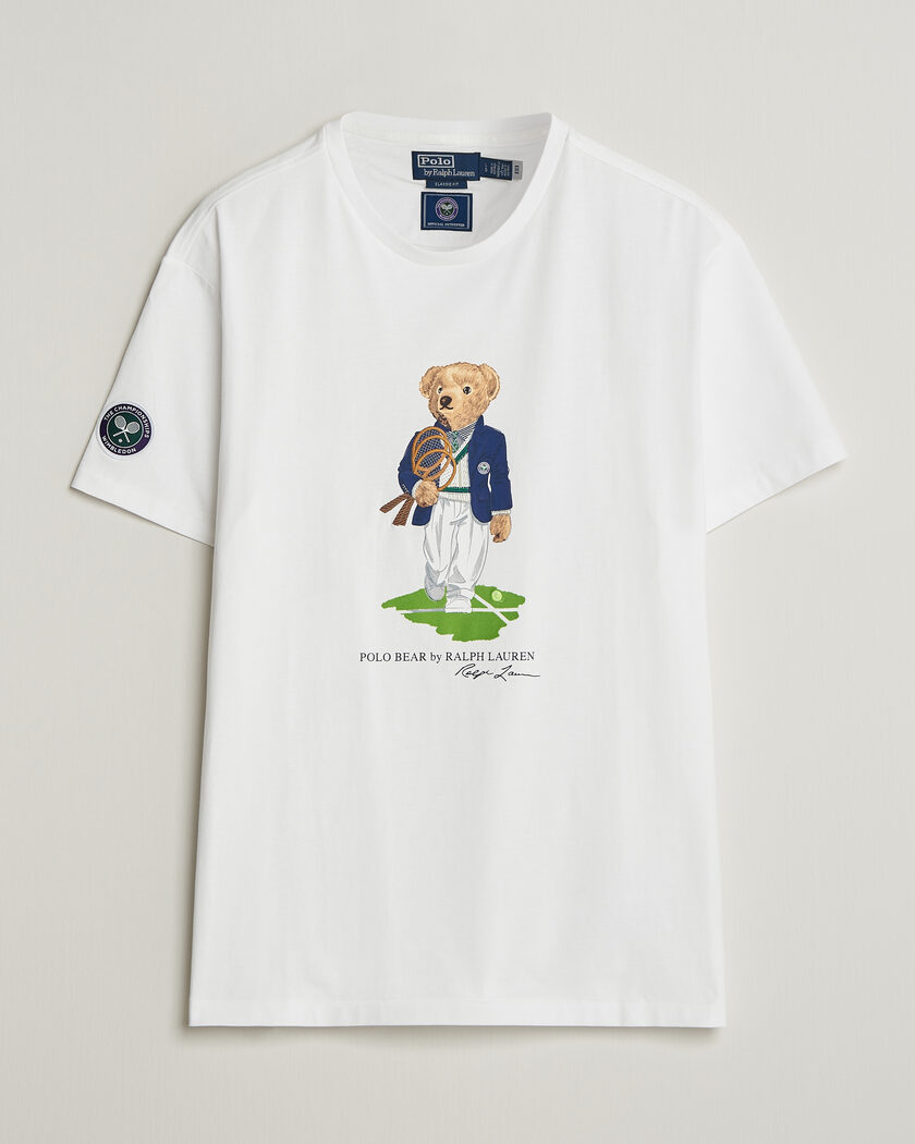 Polo Ralph Lauren Wimbledon Bear Tee White – Hvit