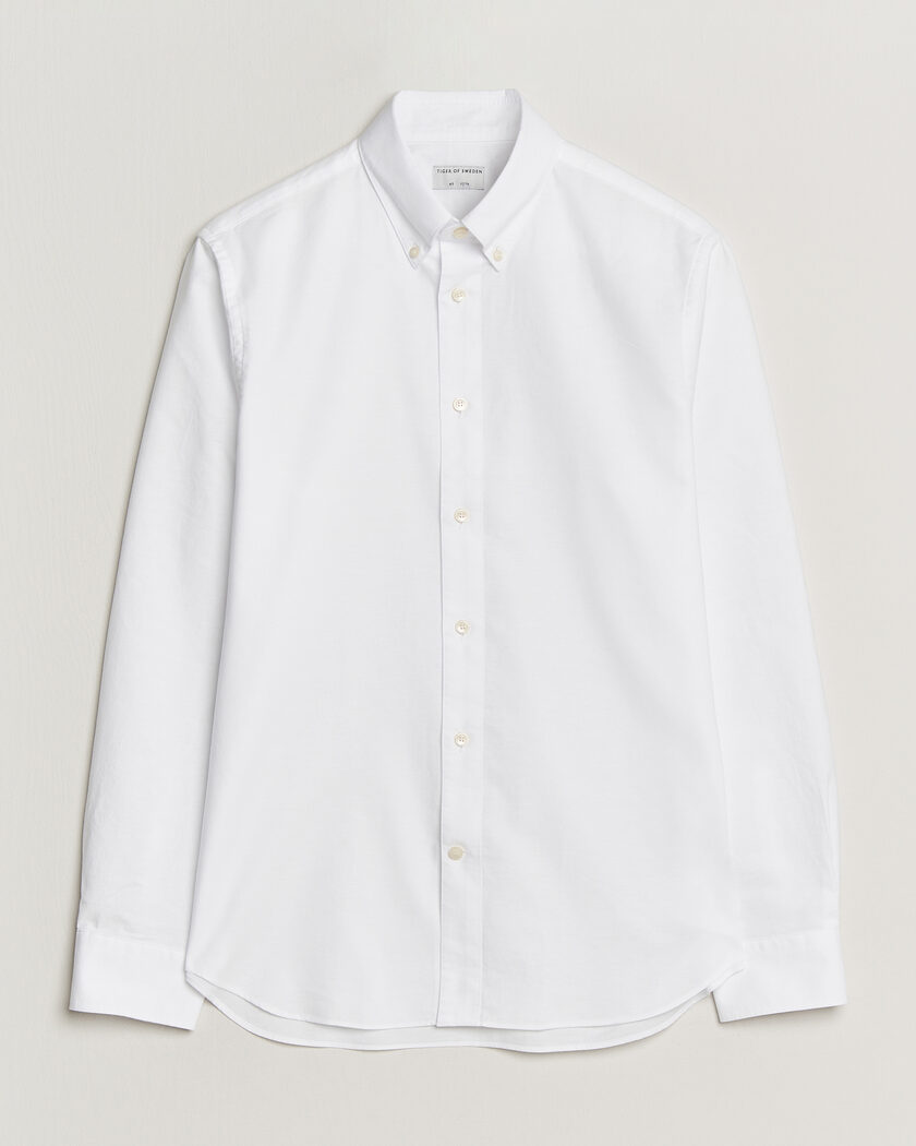 Tiger of Sweden Bjorn Oxford Shirt Pure White – Hvit