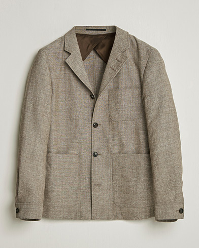 Tiger of Sweden Harrison Wool/Linen Blazer Sawgrass Brown – Brun