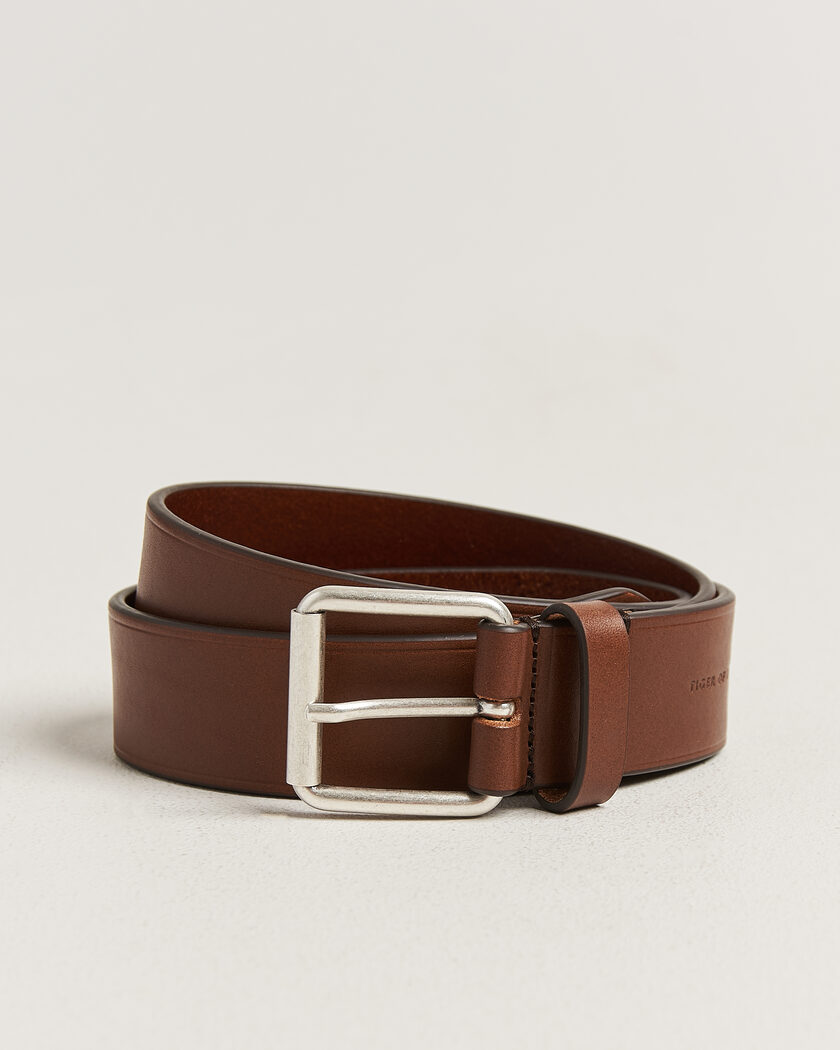 Tiger of Sweden Labori Leather Belt Dark Brown – Brun