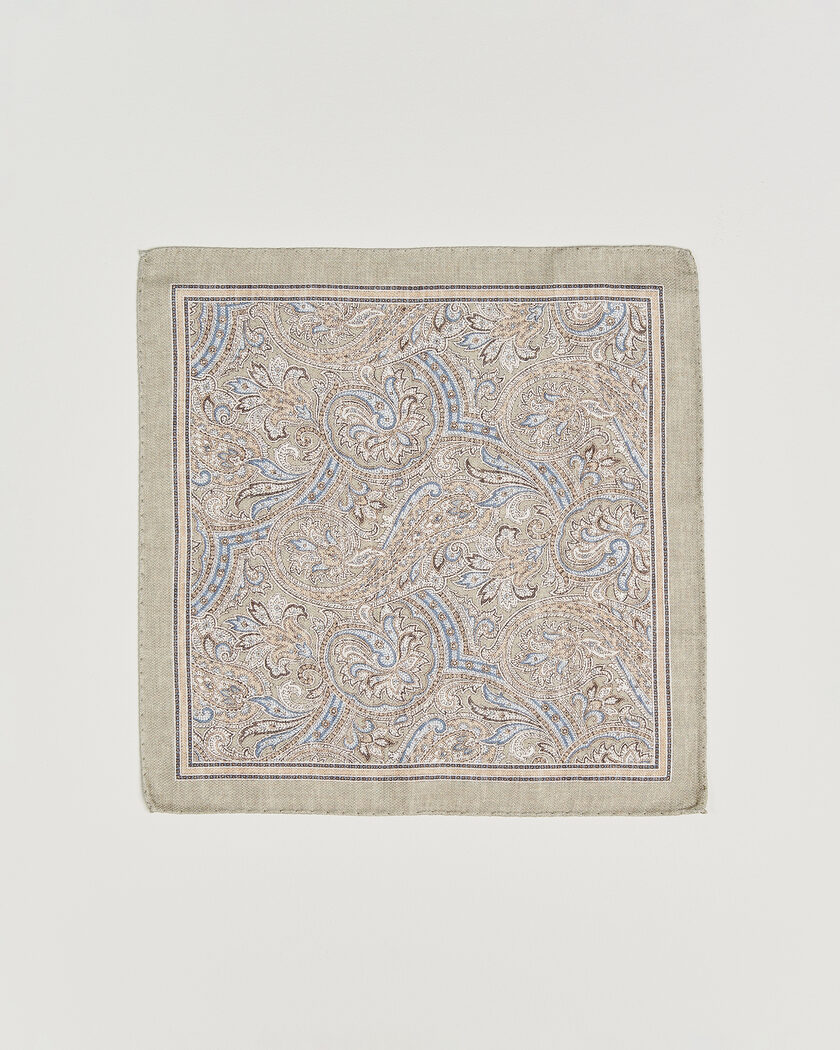 Amanda Christensen Silk Shappe Double Faced Pocket Square Green – Grønn